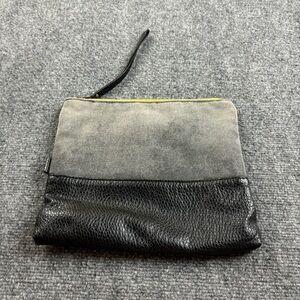 PISTIL Women’s Wristlet Clutch Purse Canvas Leather Bag Grey/Black
